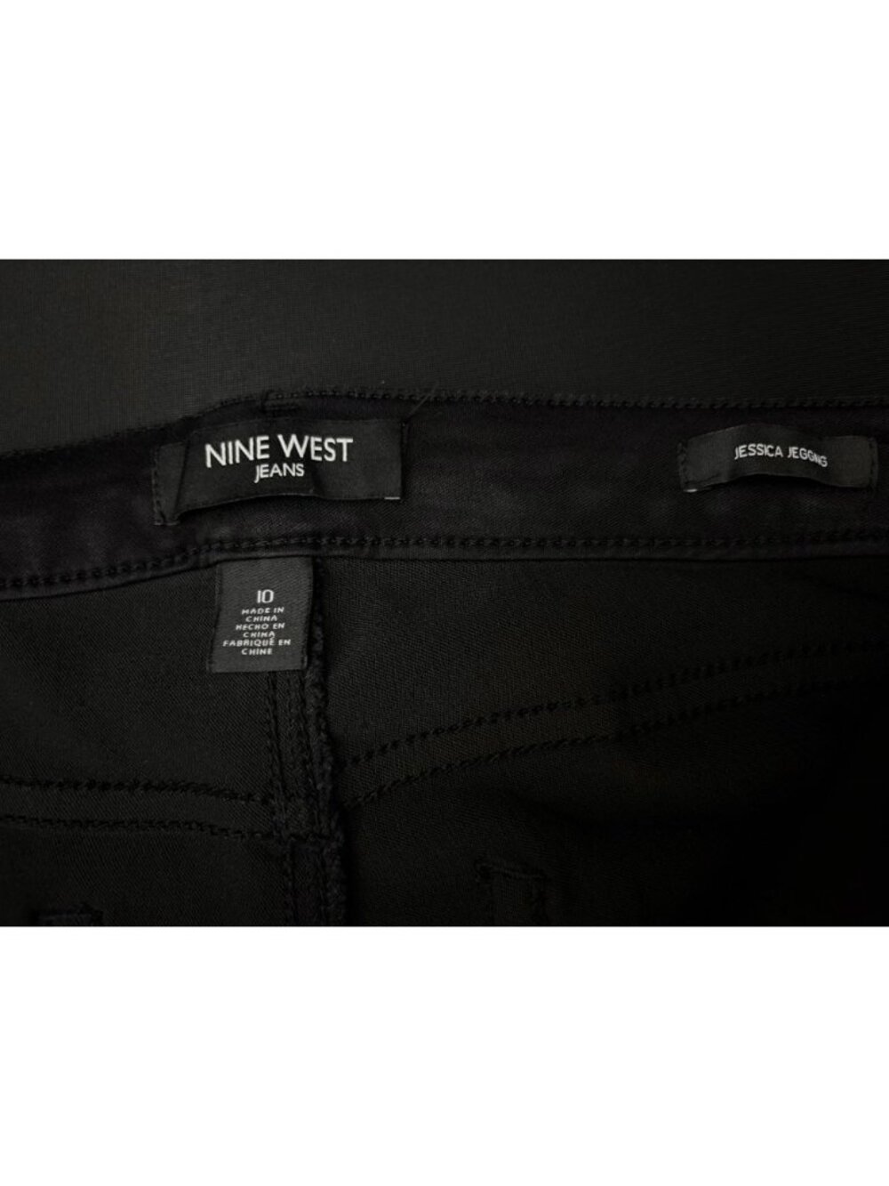 Nine West Black Stretchy Skinny Slimmed Crop Mid Rise Coin Pocket Pants Jeans 10 - Picture 6 of 15